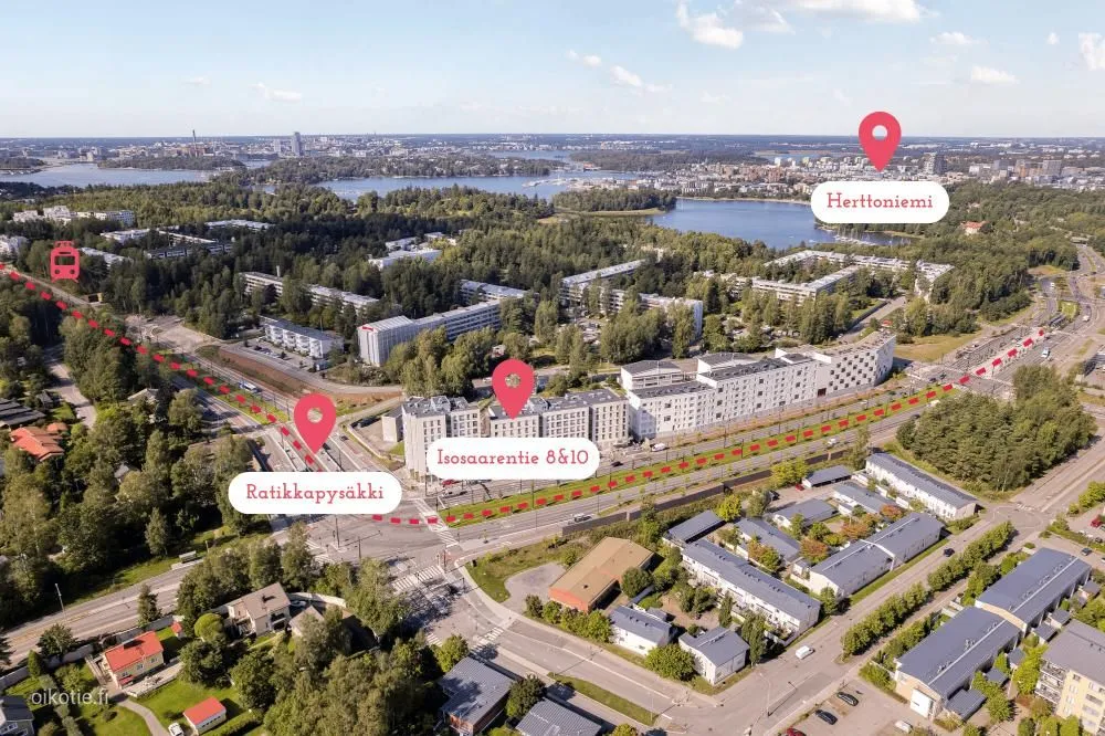 Õhuvaade - New Development with Balcony in Laajasalo, Helsinki