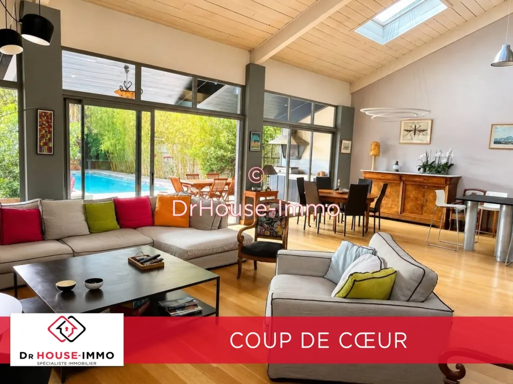 Séjour - Maison Contemporaine avec Piscine à Talence