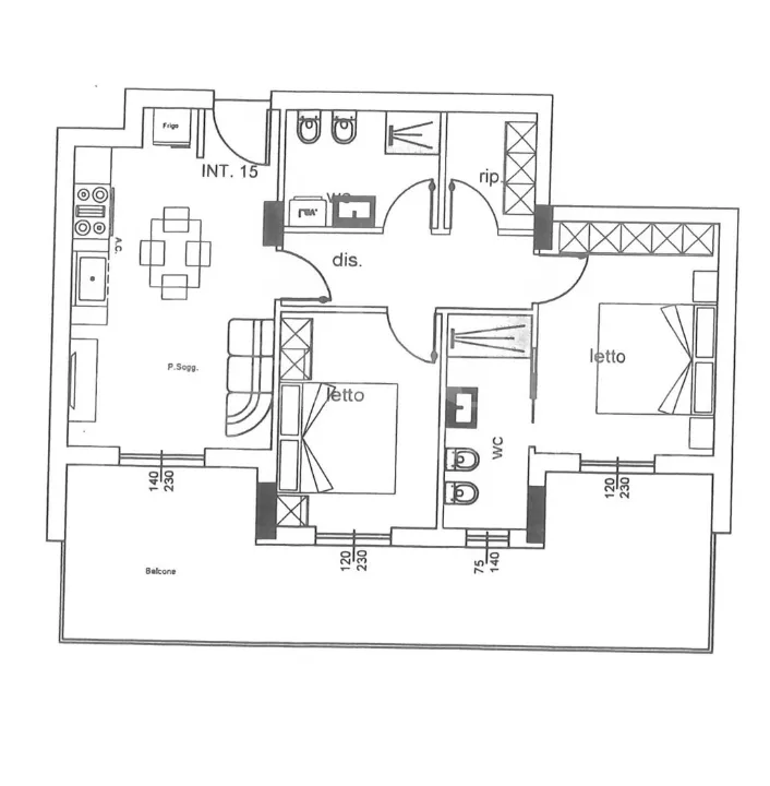Plan - Newly Built Apartment with Terrace in Martinsicuro