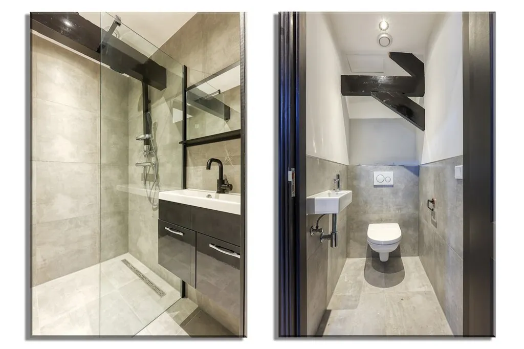 Salles de bain - Modernised Apartment with Private Parking in The Hague Centre