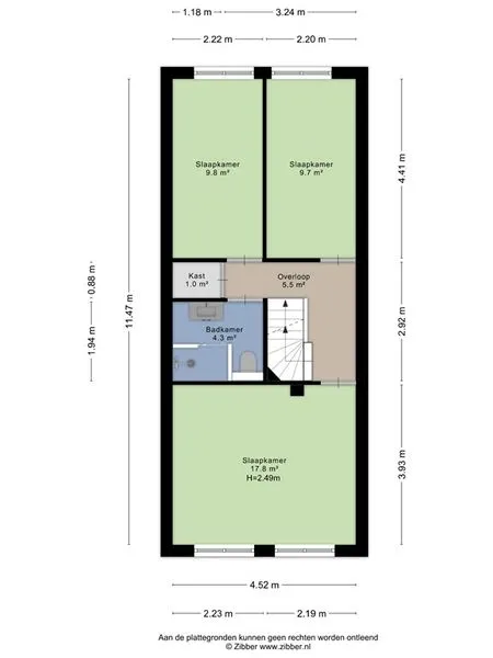 Floor Plan - Modernised House with Garden in Hoorn