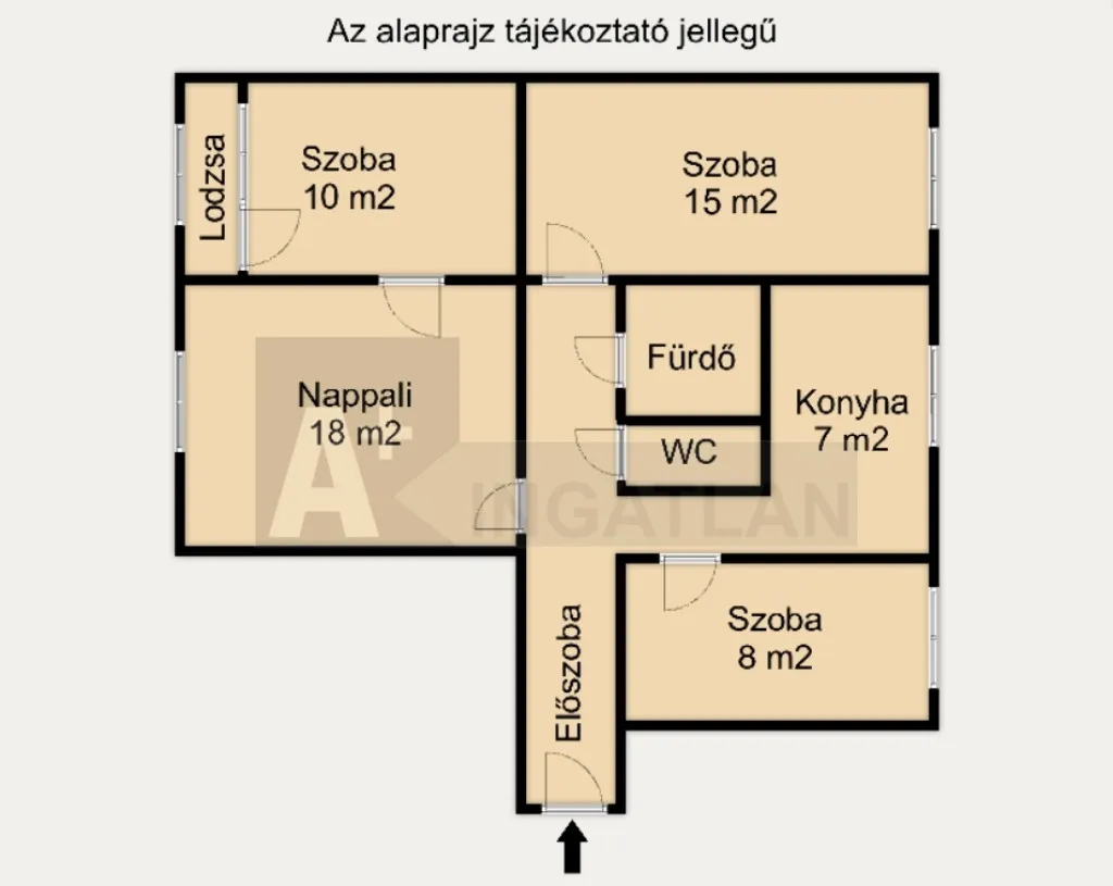 Plan - Flat with Balcony in Szeged-Rókus