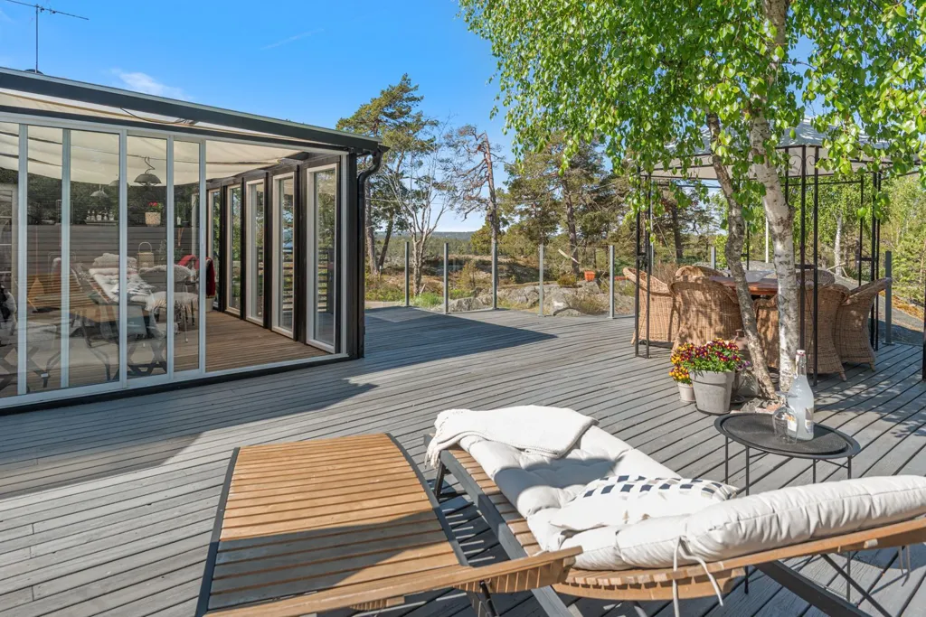 Terrace - Seaside Villa with Sauna & Pool near Ingaröfjärden