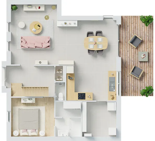 Plaan - New Build House with Garden in Boismont