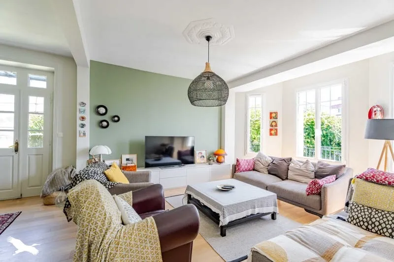 Living Room - 1930s House with Garden in Brest
