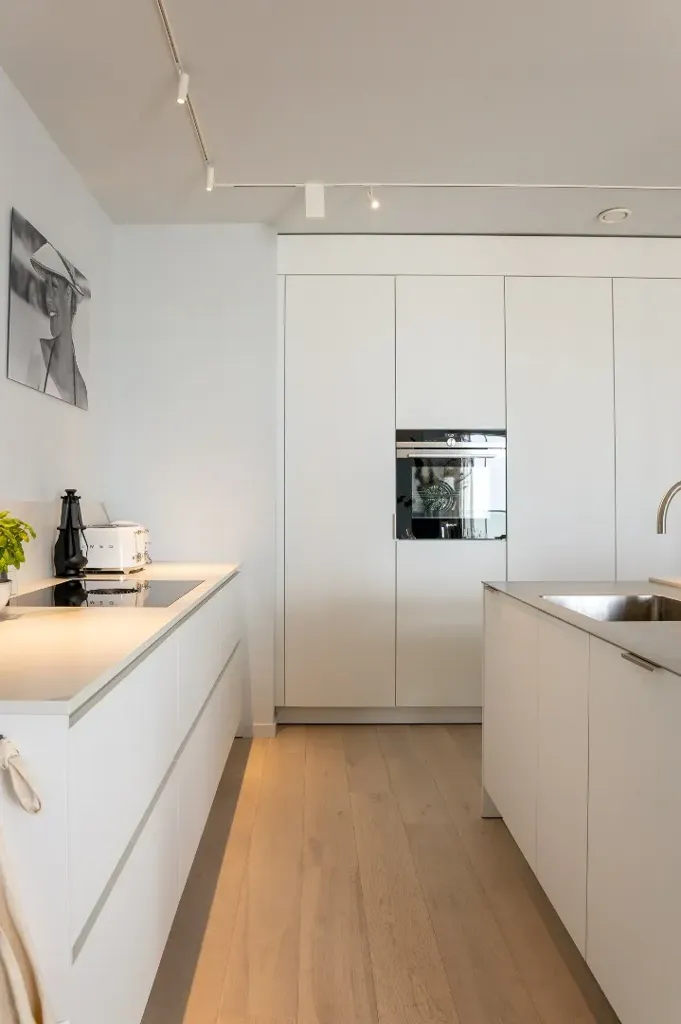Köök - Modern Apartment with Sea View in Cadzand