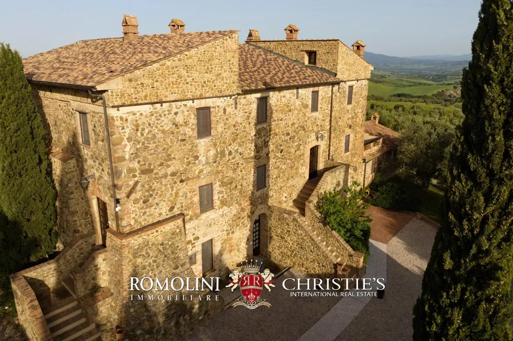 Vue aérienne - 17th-Century Villa with Pool in Maremma, Tuscany