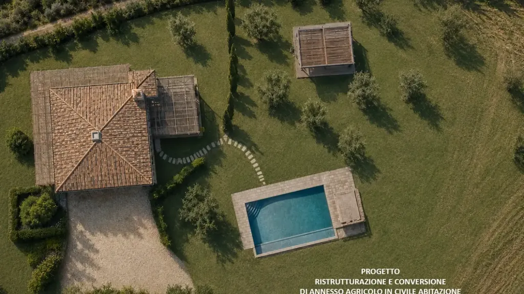 Vue aérienne - Rustic Villa with Garden in Palaia