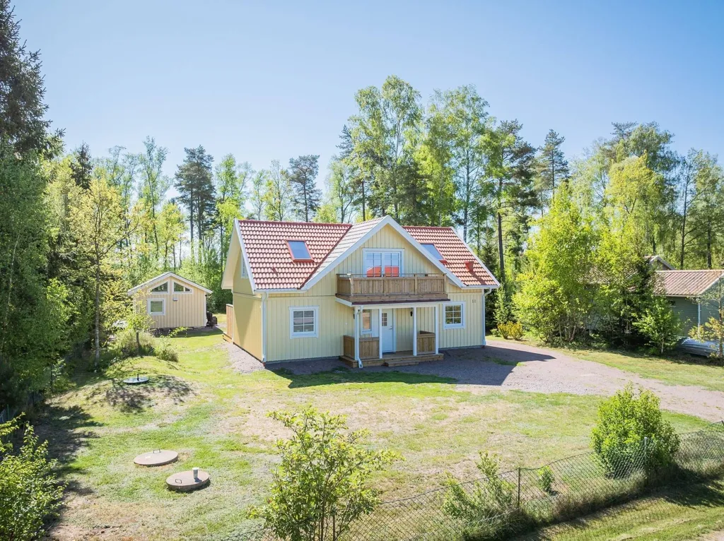 Vue aérienne - Architectural Villa with Lake View in Järnevid