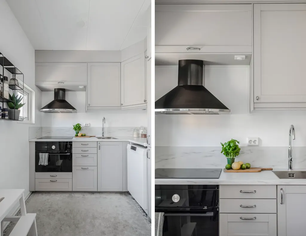 Kitchen - Apartment with Garden View in Stockholm