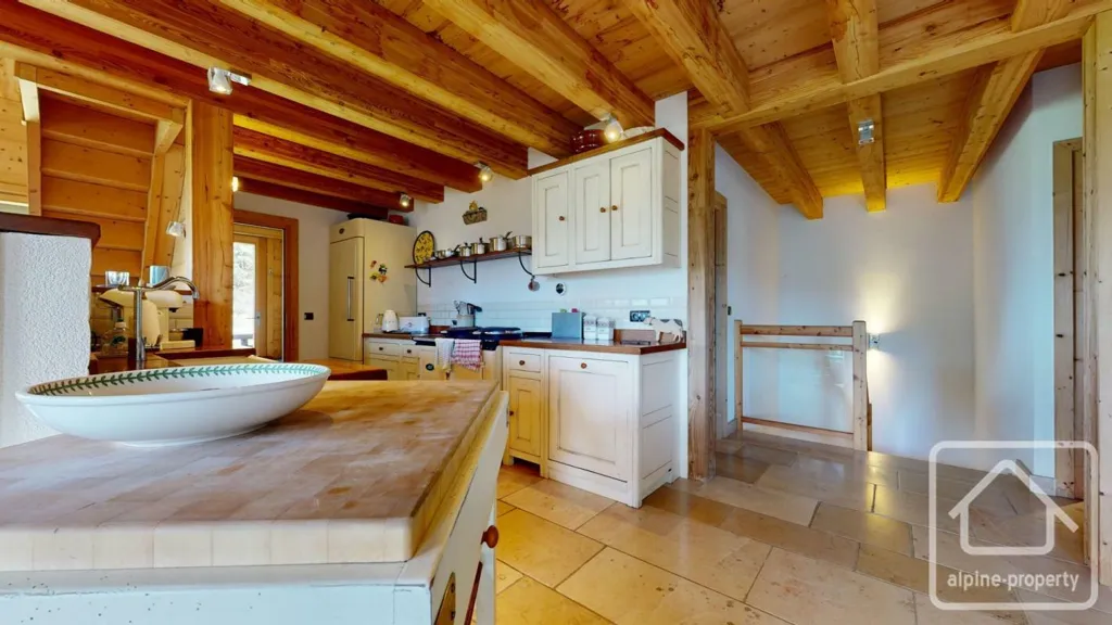 Köök - Luxury Chalet with Panoramic View in Châtel