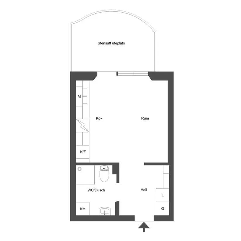 Plan - Apartment with Balcony on Slottsgatan, Linköping