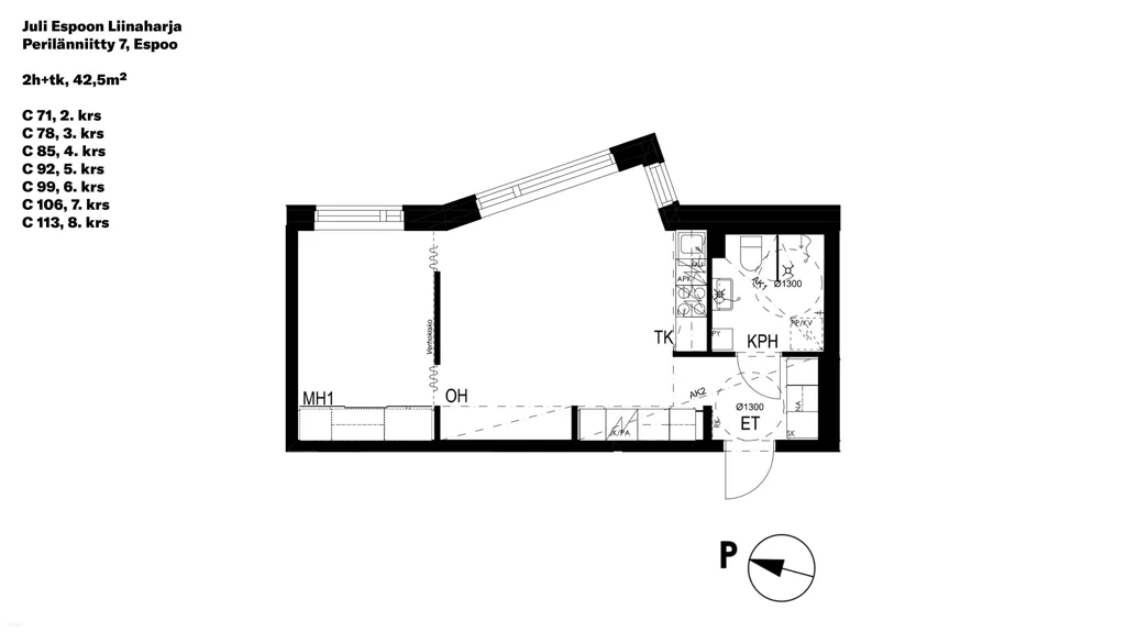2-toaline korter asukohas FI