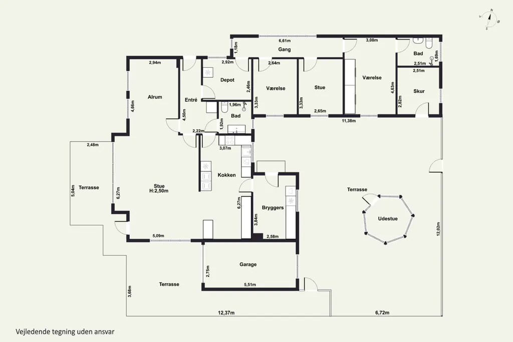 Plaan - Classical Villa with Garden in Slagelse