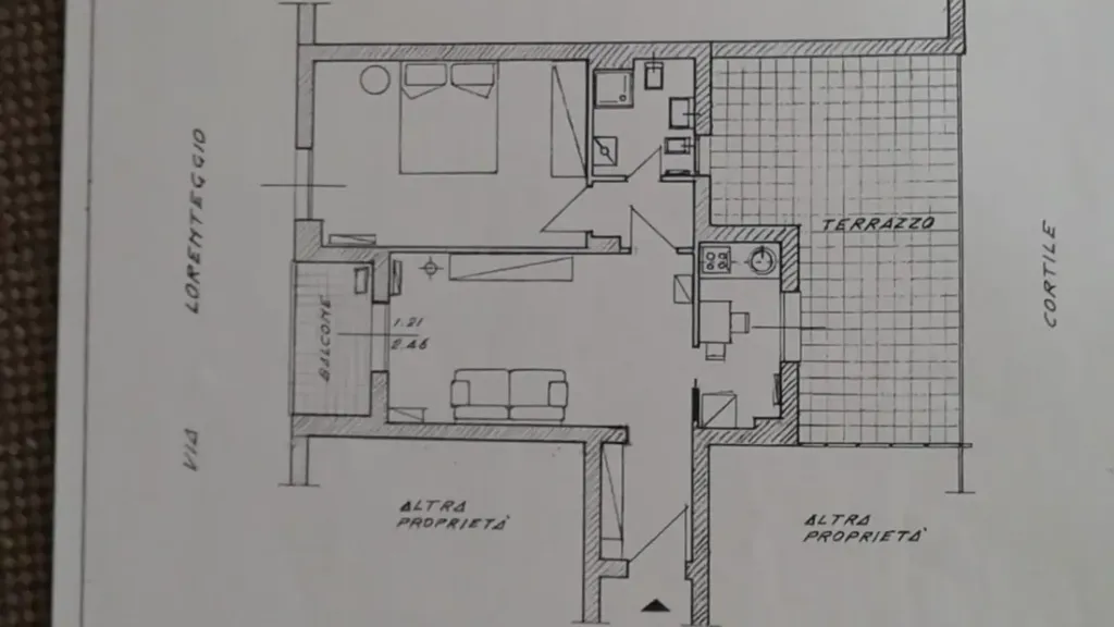 Plan - Rented Duplex with Balcony and Terrace in Milan