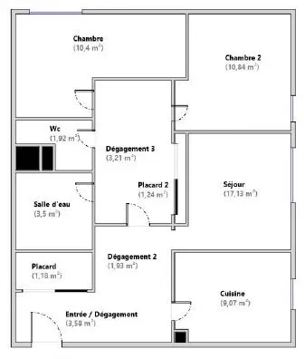 Plaan - 3-Bed Flat with Balcony in Drancy