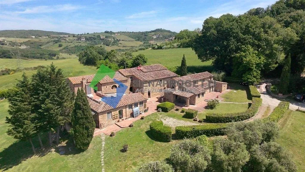 Vista aerea - Rustic Casale with Pool in Casole d'Elsa