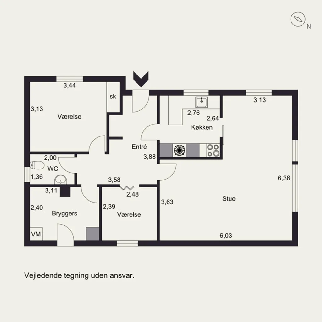 Floor Plan - House with Garden View in Esbjerg V