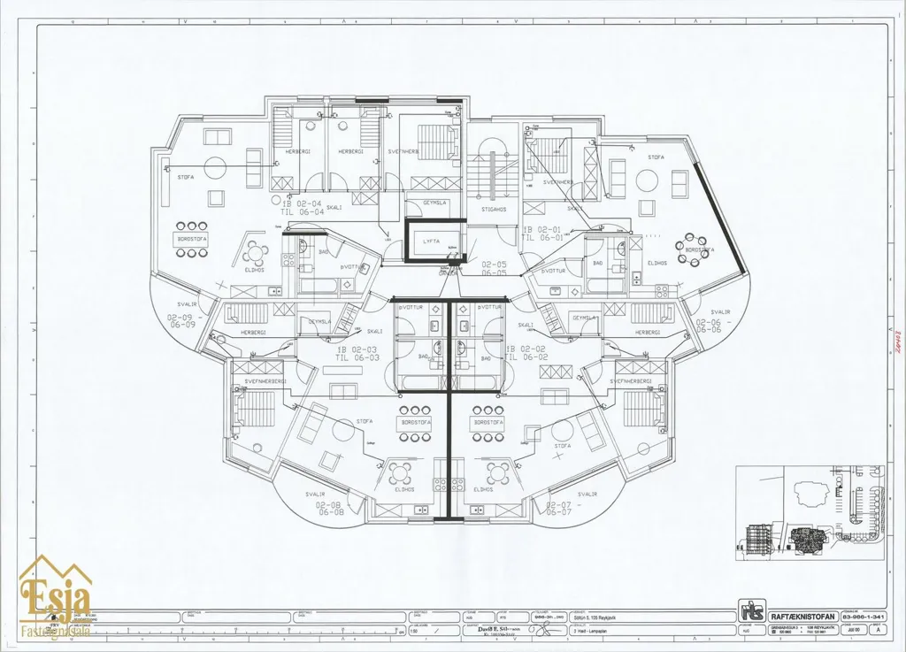 Planimetria - 2-Bedroom Apartment with Elevator in Reykjavik