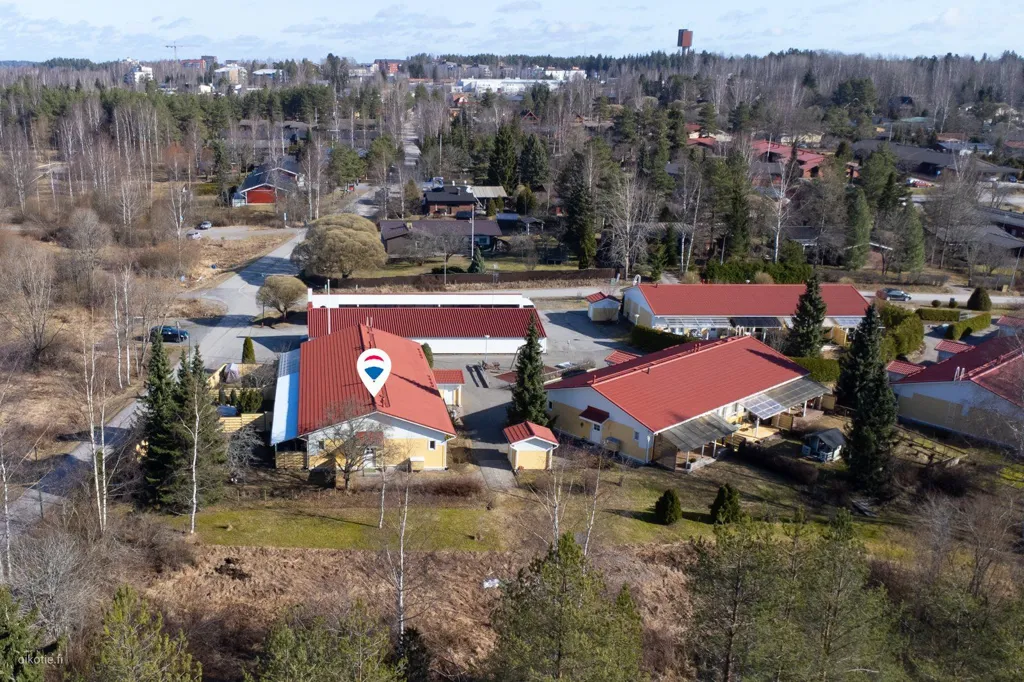 Vue aérienne - End-Unit Apartment with Sea View in Tuusula