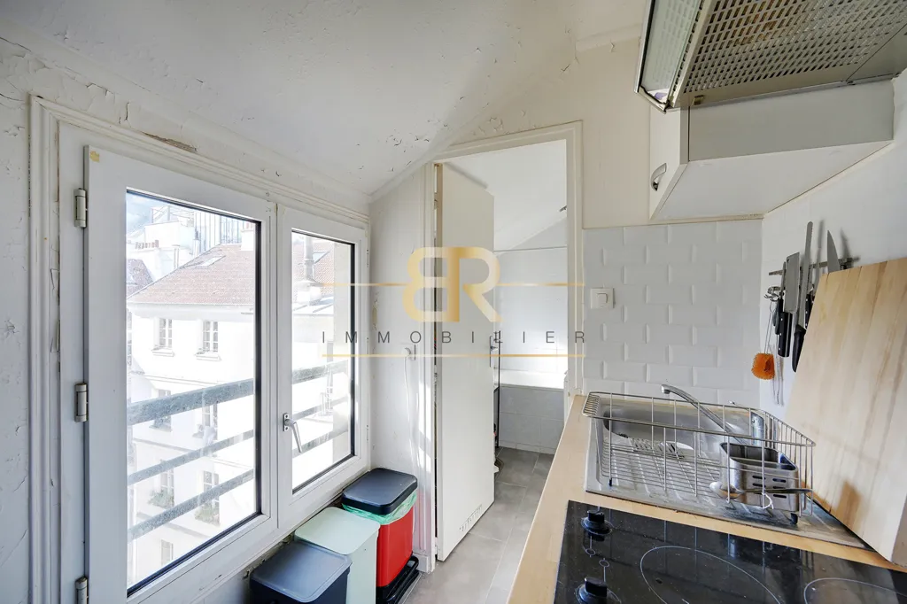 Cucina - Studio with Roof View in Paris Centre