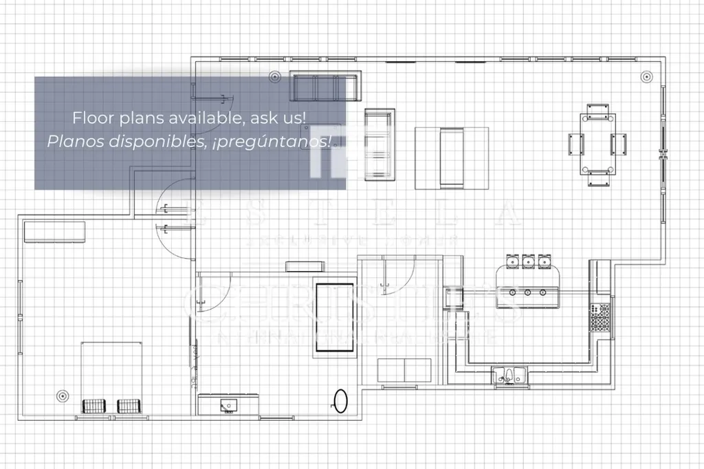 Planimetria - Three Villa Complex with Pools in San Antonio