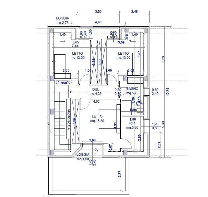 Plan - Maison 3 pièces à Forlimpopoli