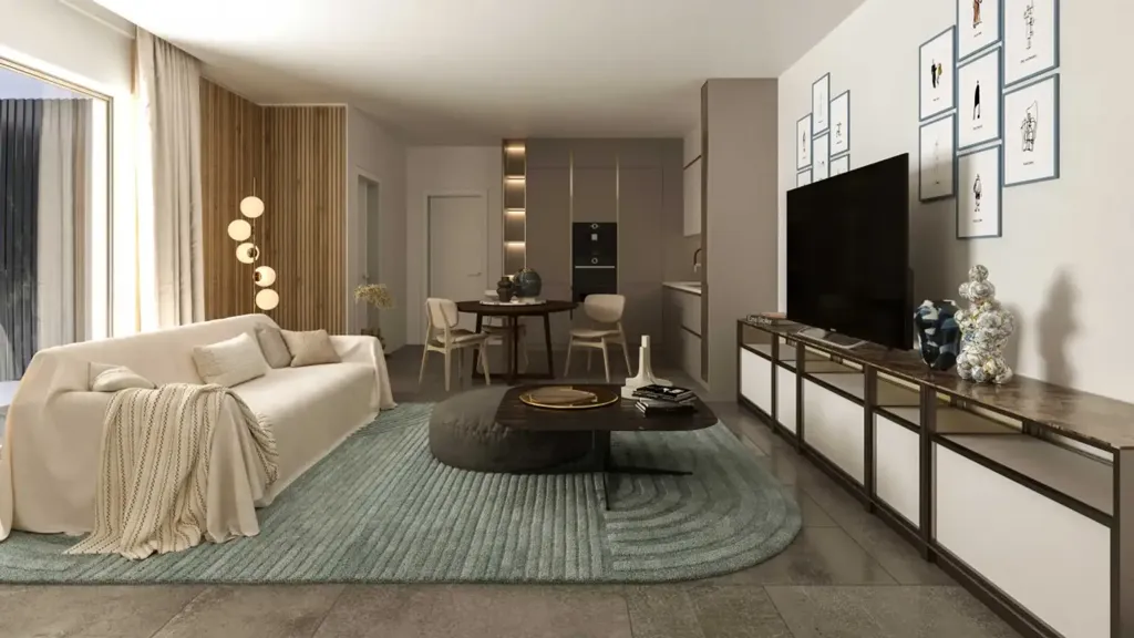 Living Room - Trilocale with Eco-Friendly Features in Montichiari