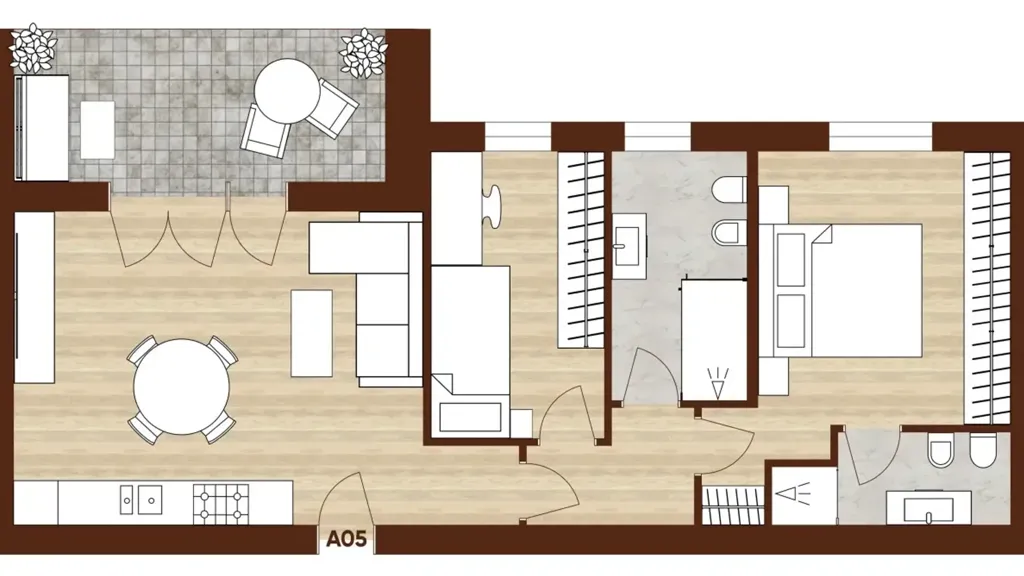 Plaan - Modern Apartment with Terrace in Maranello