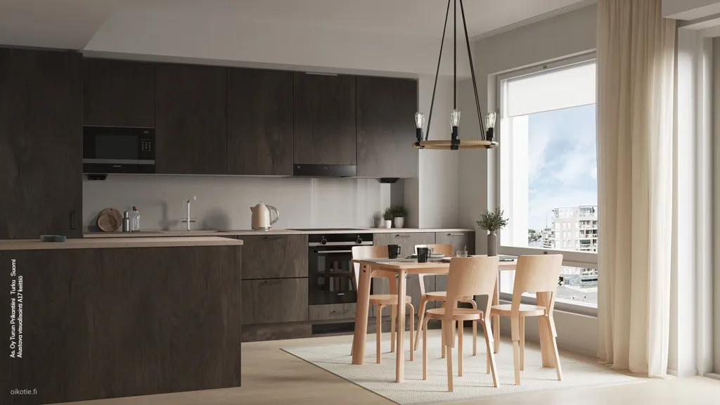 Dining Room - Modern Apartment with Sea View in Turku