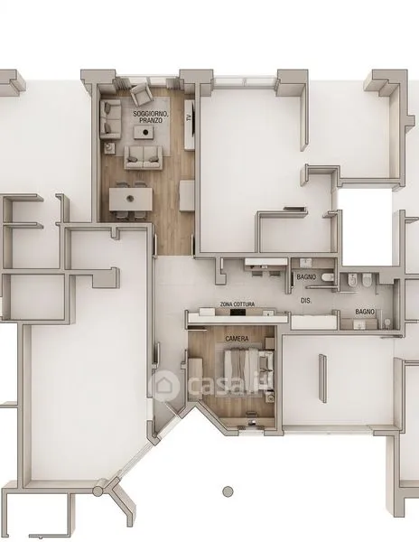 Plan - Bilocale with Central Location in Bormio