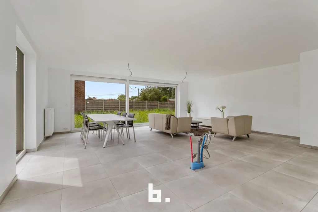 Living Room - Modern House with Solar Panels in Hooglede