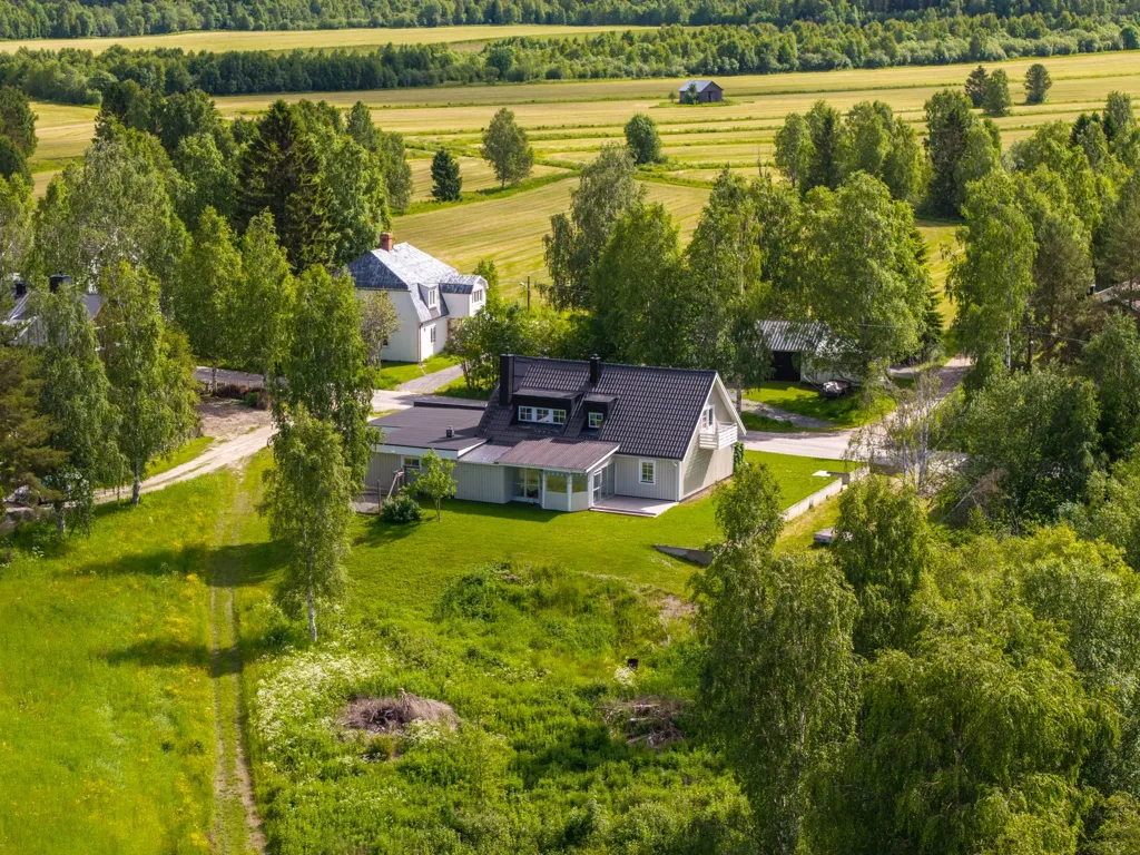 Vue aérienne - Country House with River View in Vännfors