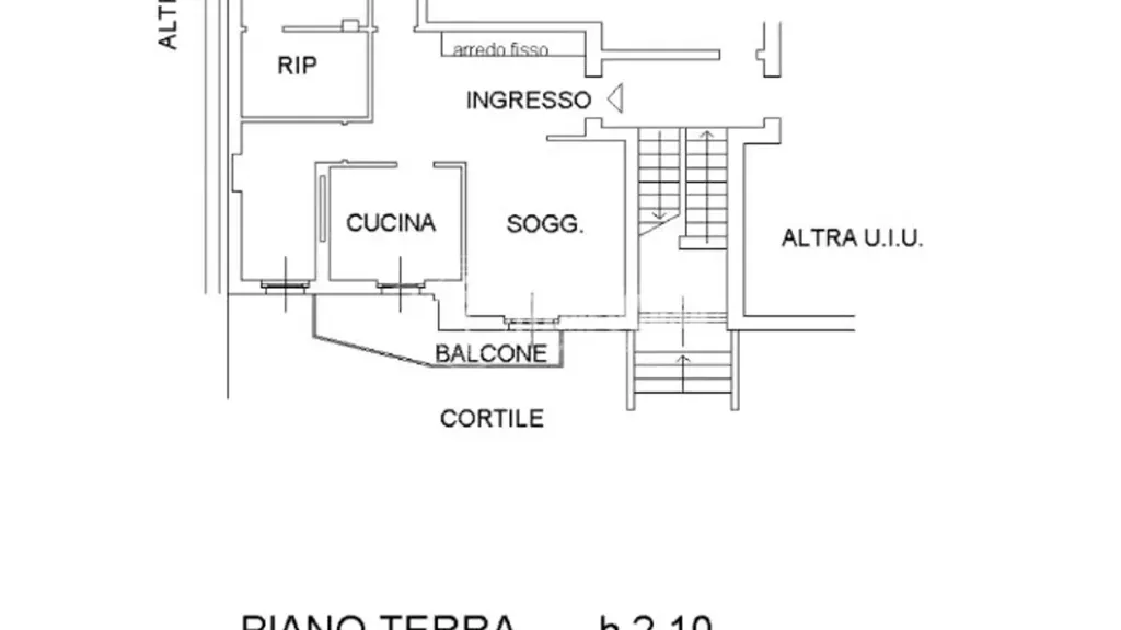 Planimetria - Nuda Proprietà Apartment with Balcony in Cusago