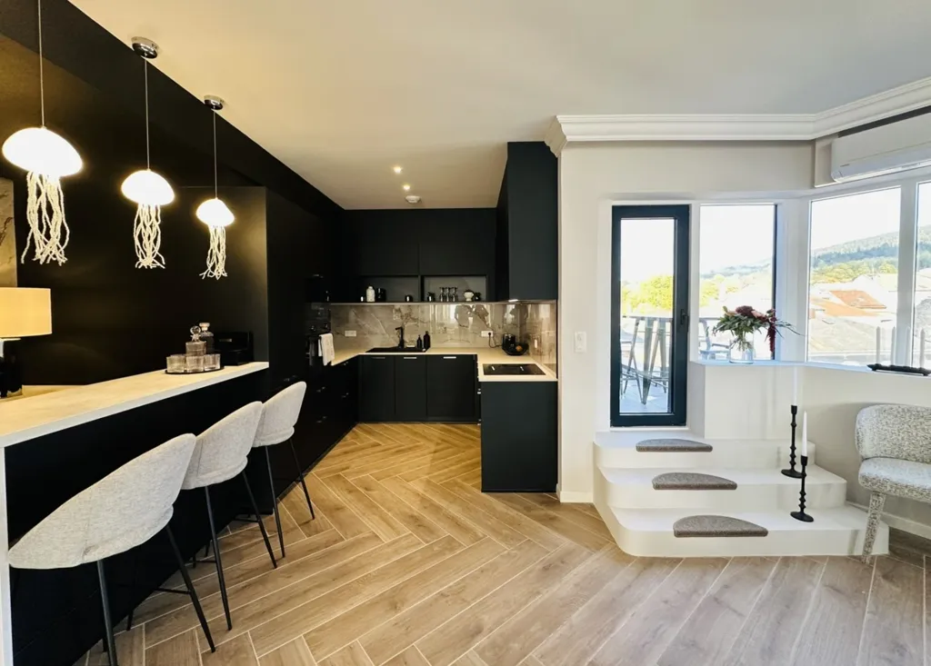 Köök - Penthouse with Panoramic View in Oyonnax