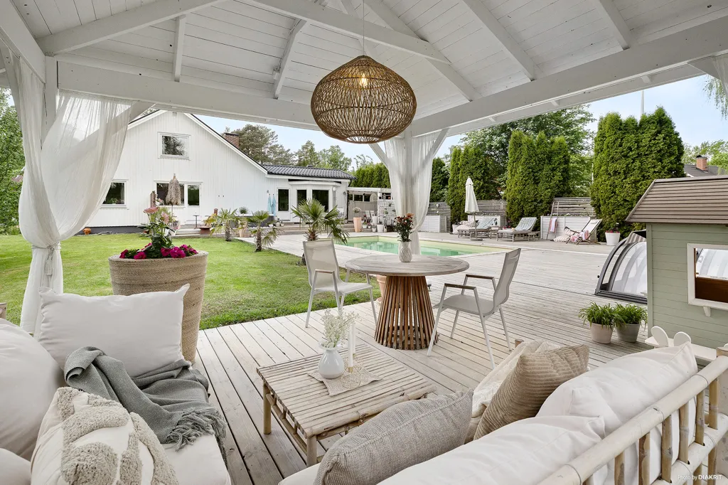 Terrasse - Villa with Pool in Stenhamra