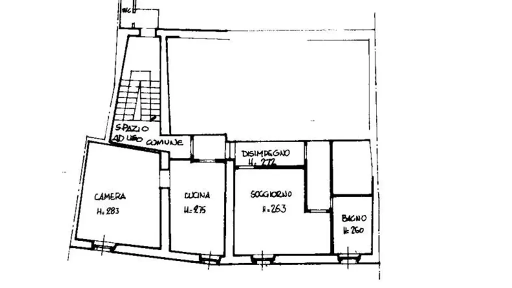 Plan - Rearranged Apartment with Terraced View in Calestano