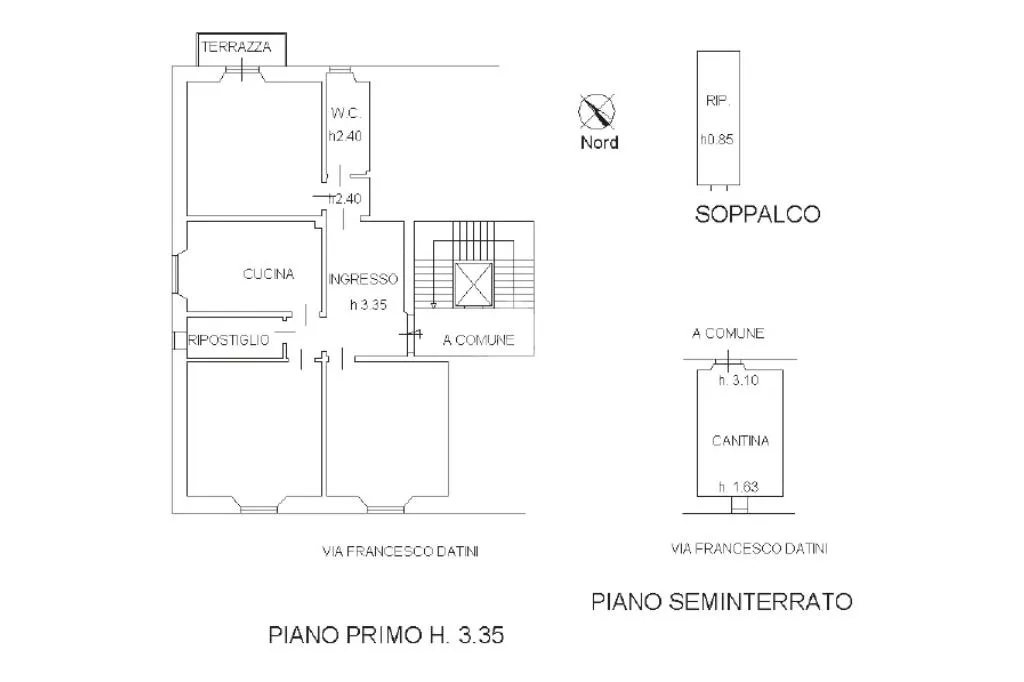 Plan - 4-Room Apartment with Balcony in Florence