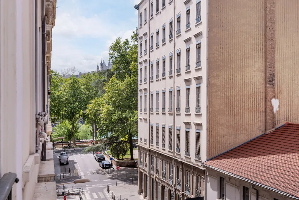 Balcon - Appartement Charmant avec Parquet au Quai du Rhône