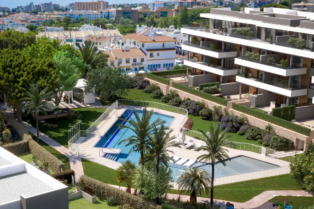 Aerial - 2-Bed Flat with Pool in Montemar, Torremolinos