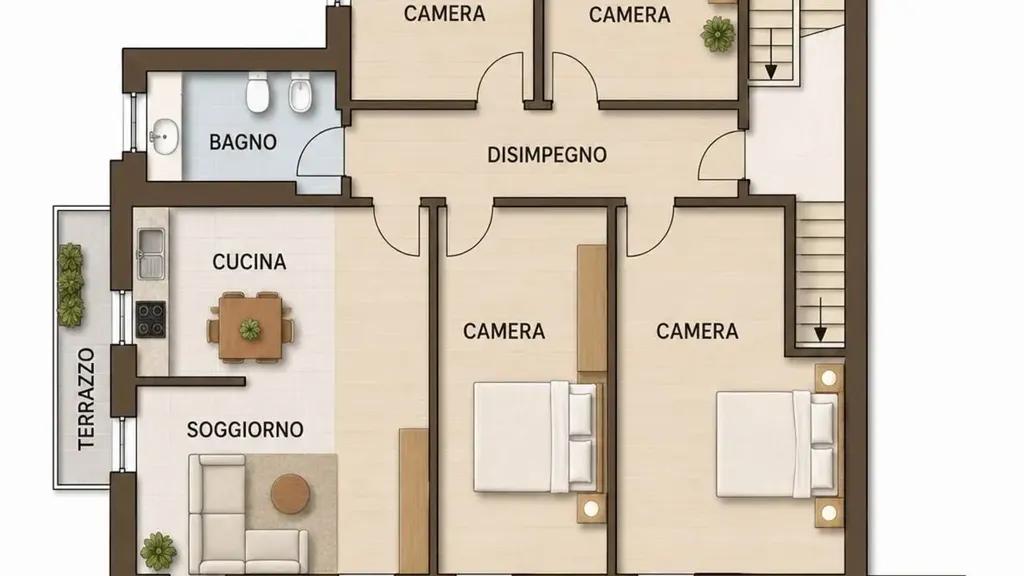 Plan - Multi-Level House with Private Garden in Talamona