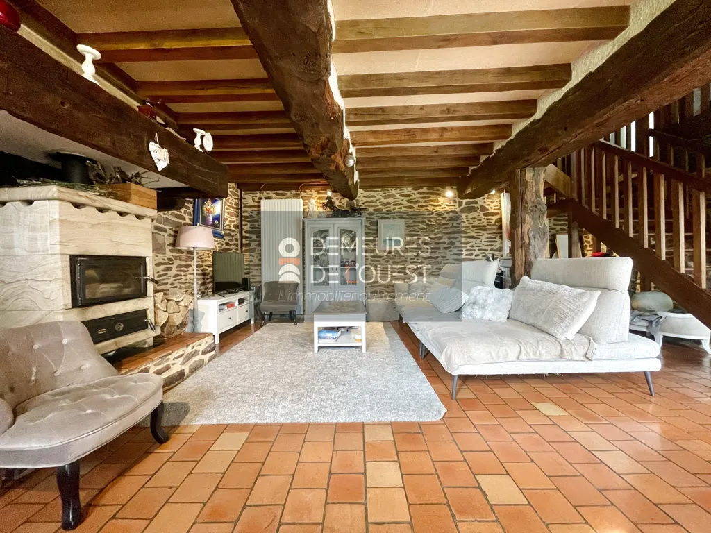 Soggiorno - Character House with Indoor Pool in Saint-Gonlay