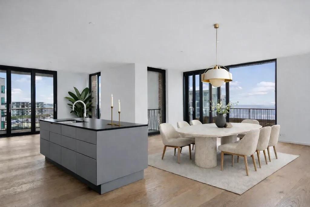 Sala da pranzo - Apartment with Harbour View in Hellerup