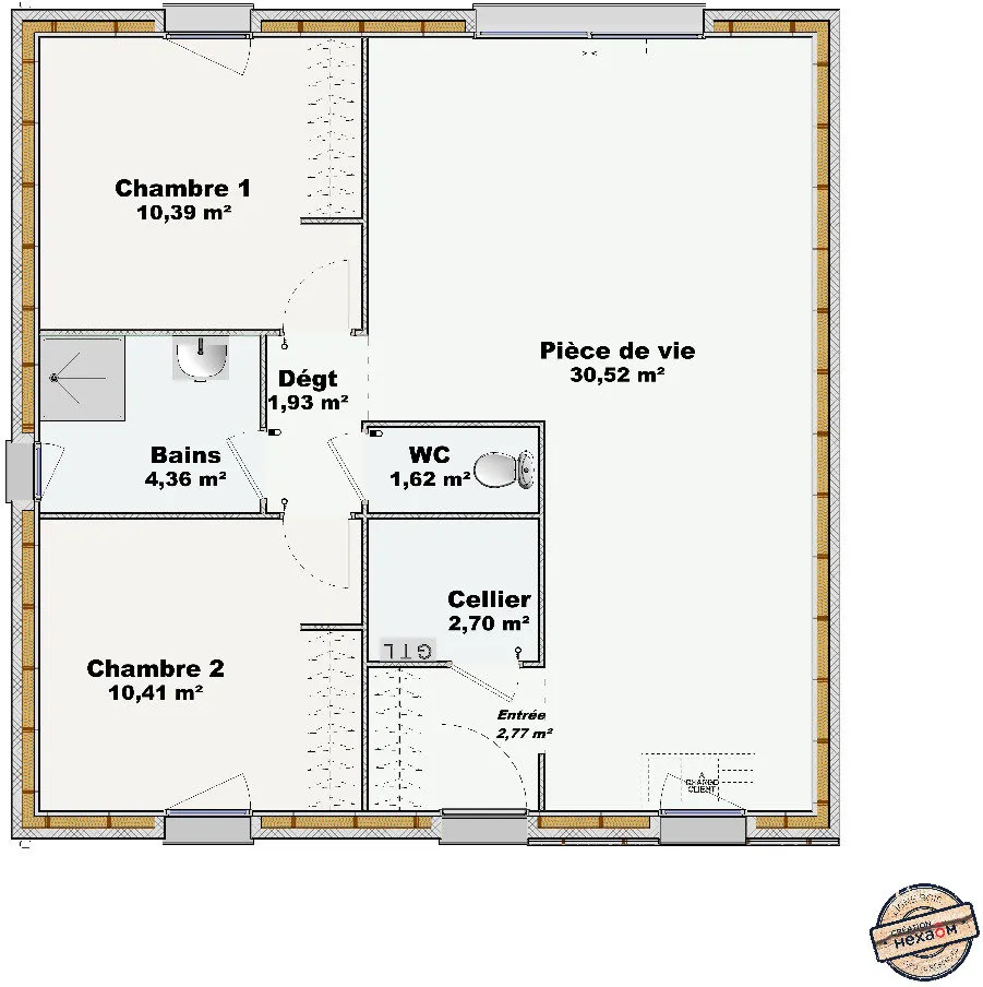 Plaan - New Timber Frame House with Garden in Baralle