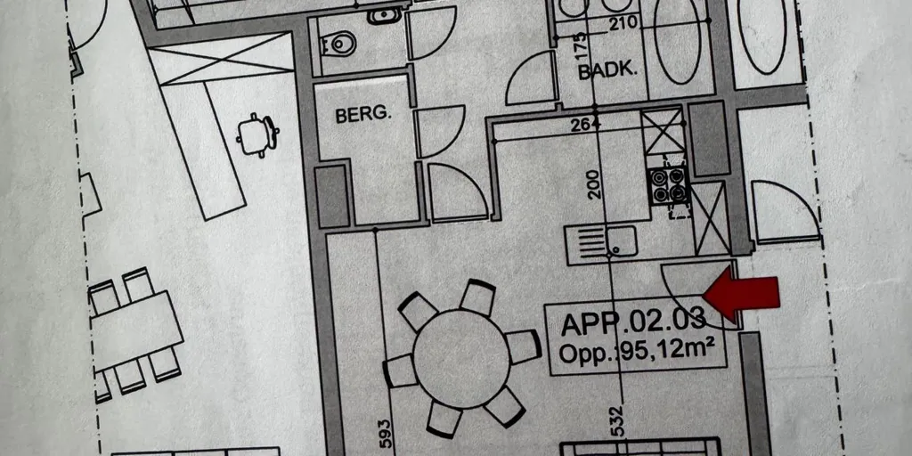 Plan - Appartement Instapklaar avec Terrasse à Poperinge