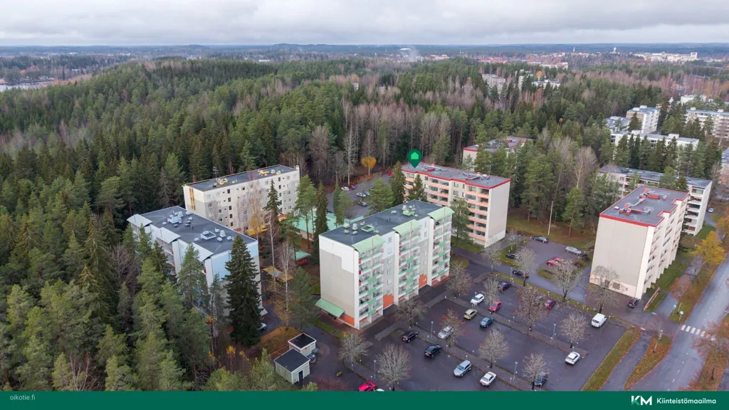 Vue aérienne - Bright Studio with Balcony in Laajalampi, Mikkeli
