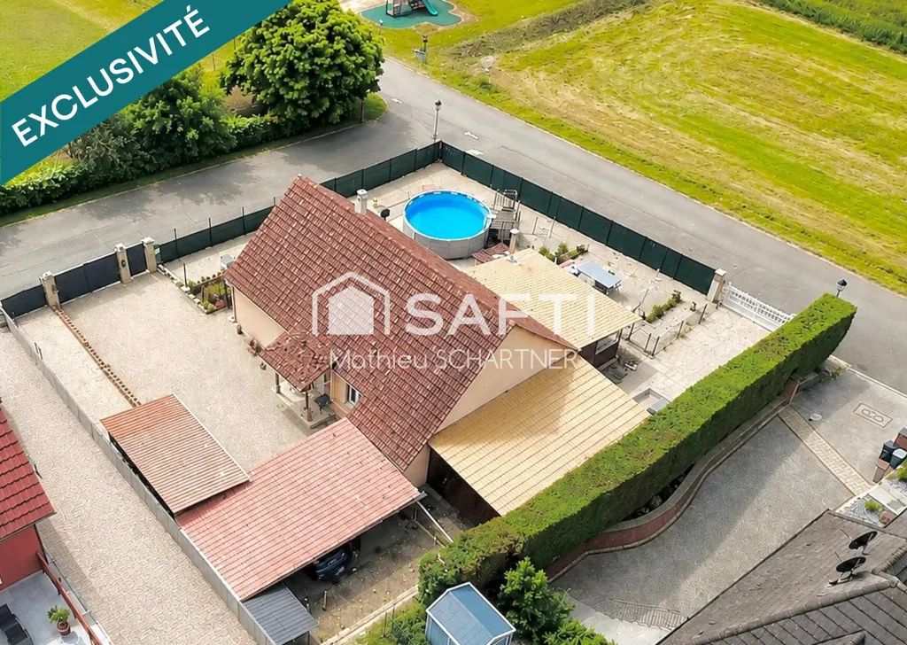 Vue aérienne - Maison de Plain-Pied avec Véranda à Illtal
