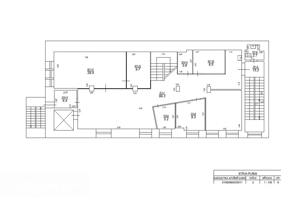 Planimetria - Office Building with Modern Lifts in Teika