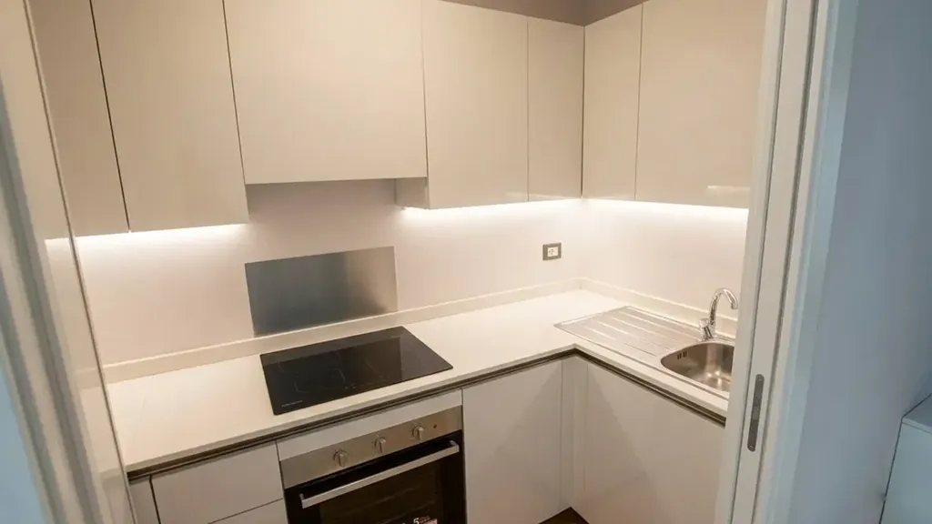 Kitchen - Studio Apartment with Balcony in Mondovì