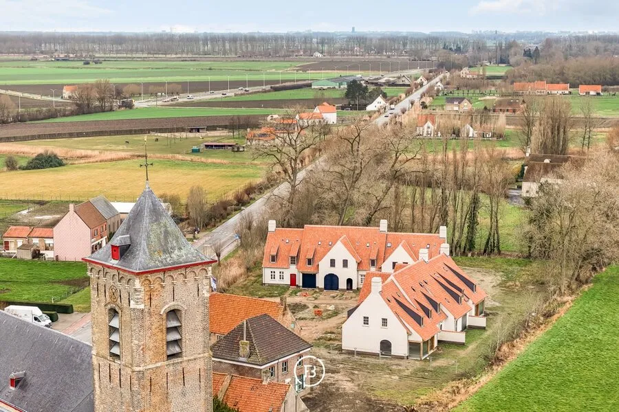 Vista aerea - Corner Detached House with Field View in Lapscheure